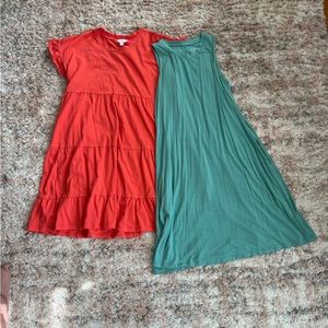2 Time and Tru Dresses Size S Red and blue